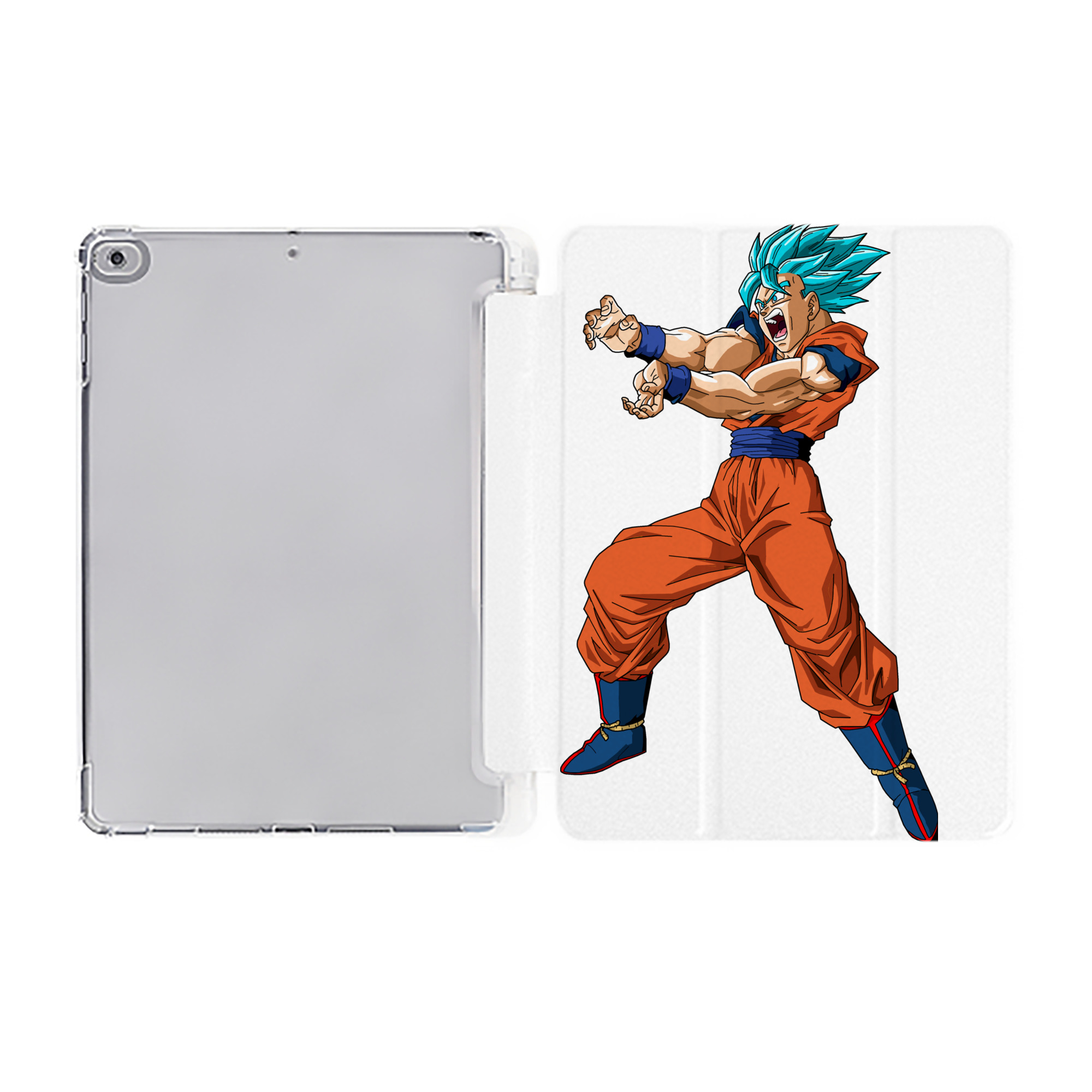 （画像用） ドラゴンボール 孫悟空（そん ごくう）Son Goku カカロット DRAGON BALL Kakarotto IPad ケース ペン収納付き 三つ折りスタンド PUレザー×シリコン 対応機種9.5/10.5/10.9インチ